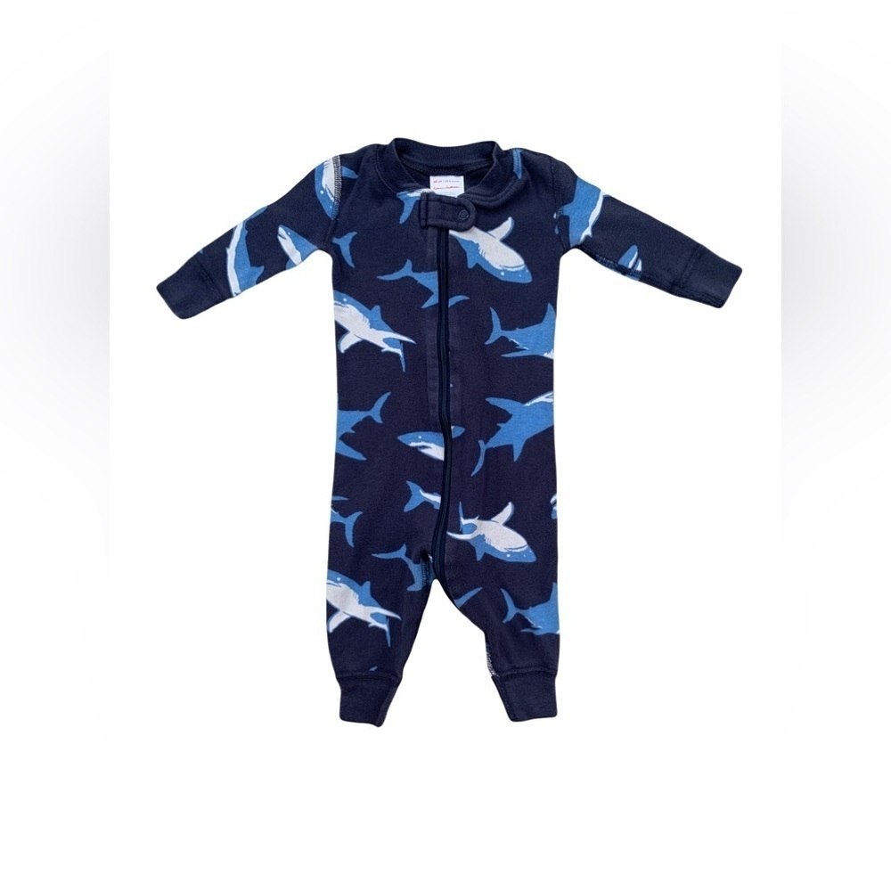 Hanna Andersson Size 60, 3-6 Months Shark Print Sleeper
